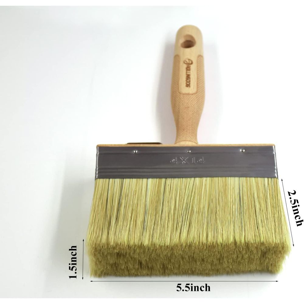 5.5インチ大型ライムウォッシュデッキステインブラシ - 壁 - Wood Stain Brush のレビューと価格