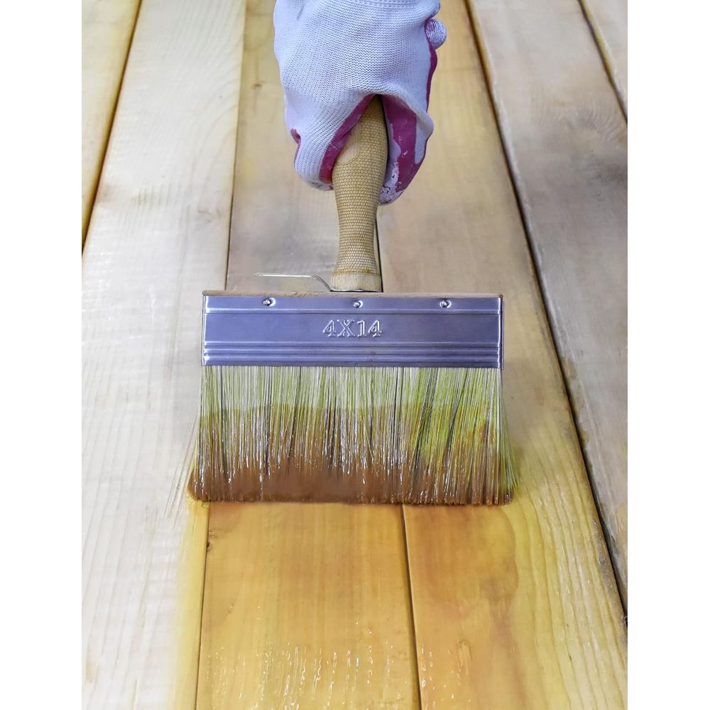 5.5インチ大型ライムウォッシュデッキステインブラシ - 壁 - Wood Stain Brush のレビューと価格