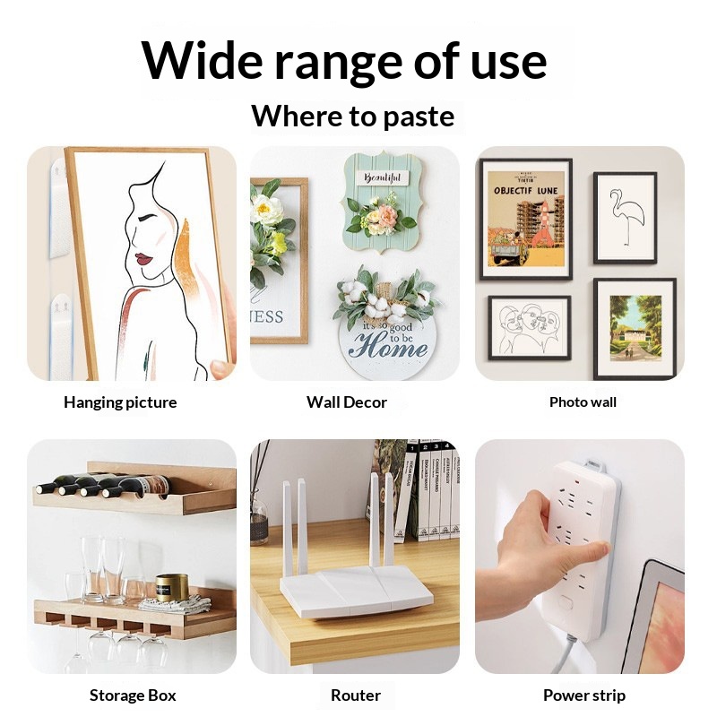 ドリル不要の絵画吊り下げフック、粘着式取り外し可能な壁掛けス - Picture Hanging Strip のレビューと価格