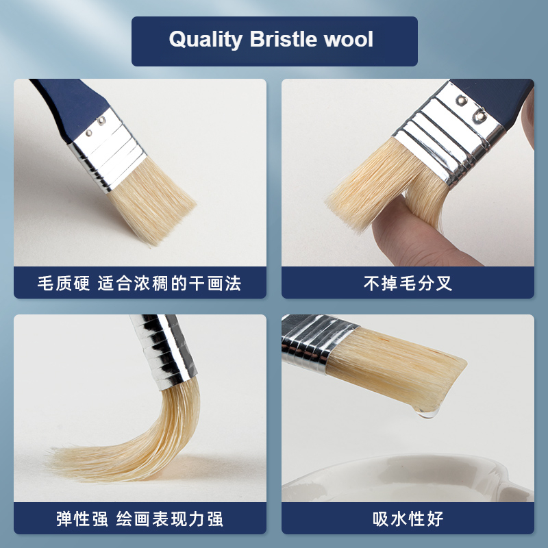 1/3/5/7/9 個チップペイントブラシ天然毛木製ハンドル - Wood Stain Brush のレビューと価格