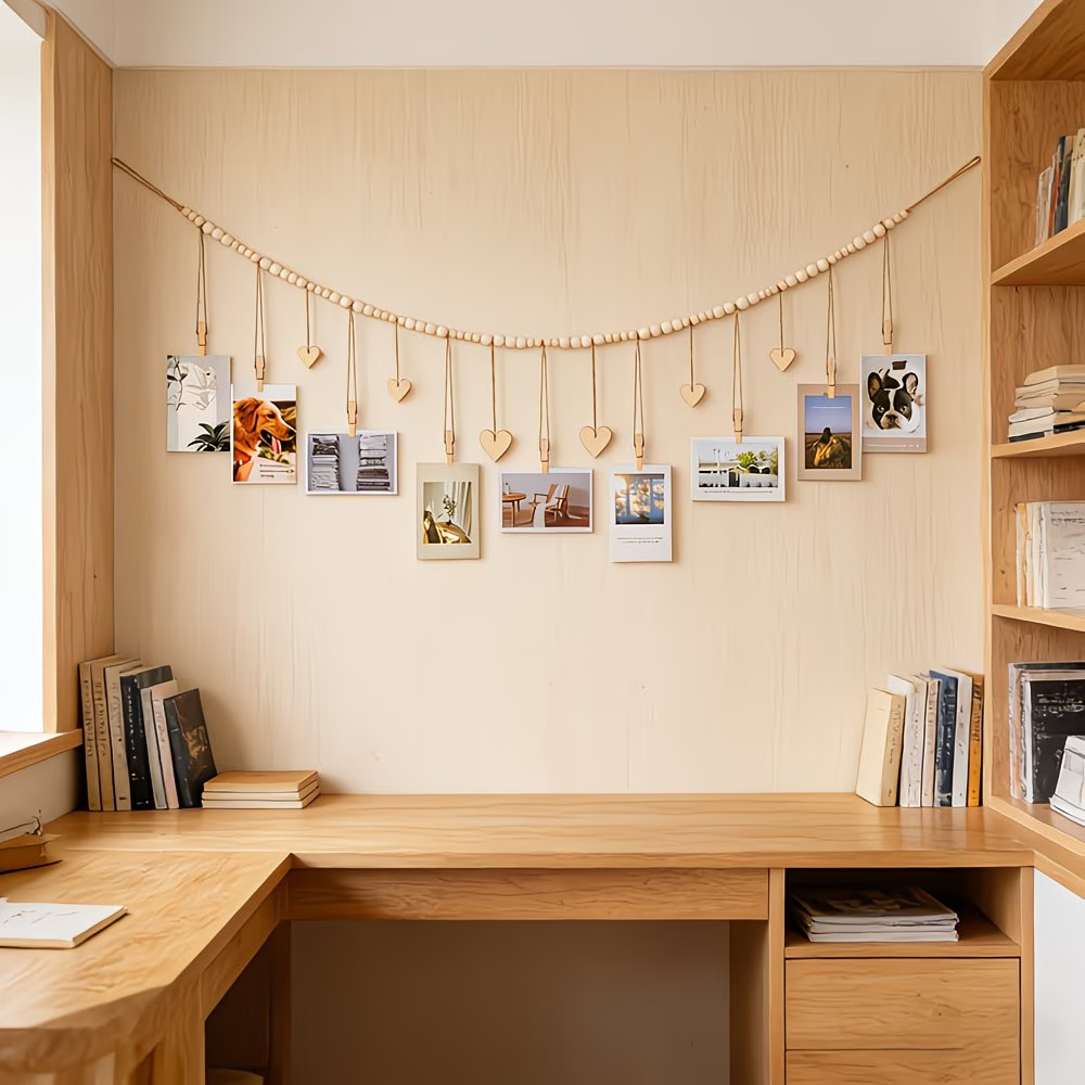 1pc ビーズストリング写真収納吊り下げディスプレイ クリッ - Picture Hanging Strip のレビューと価格