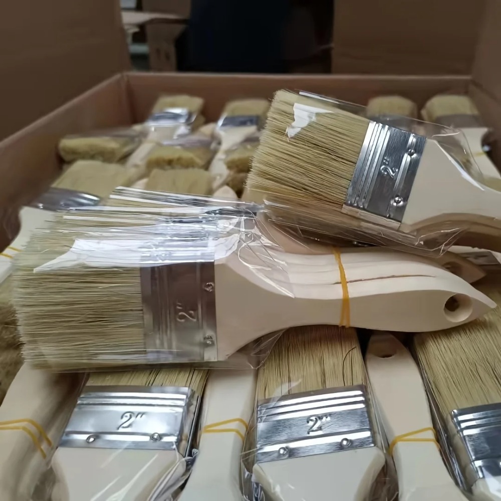 人間工学に基づいたひょうたん型ハンドル付き木製ペイントブラシ - Wood Stain Brush のレビューと価格