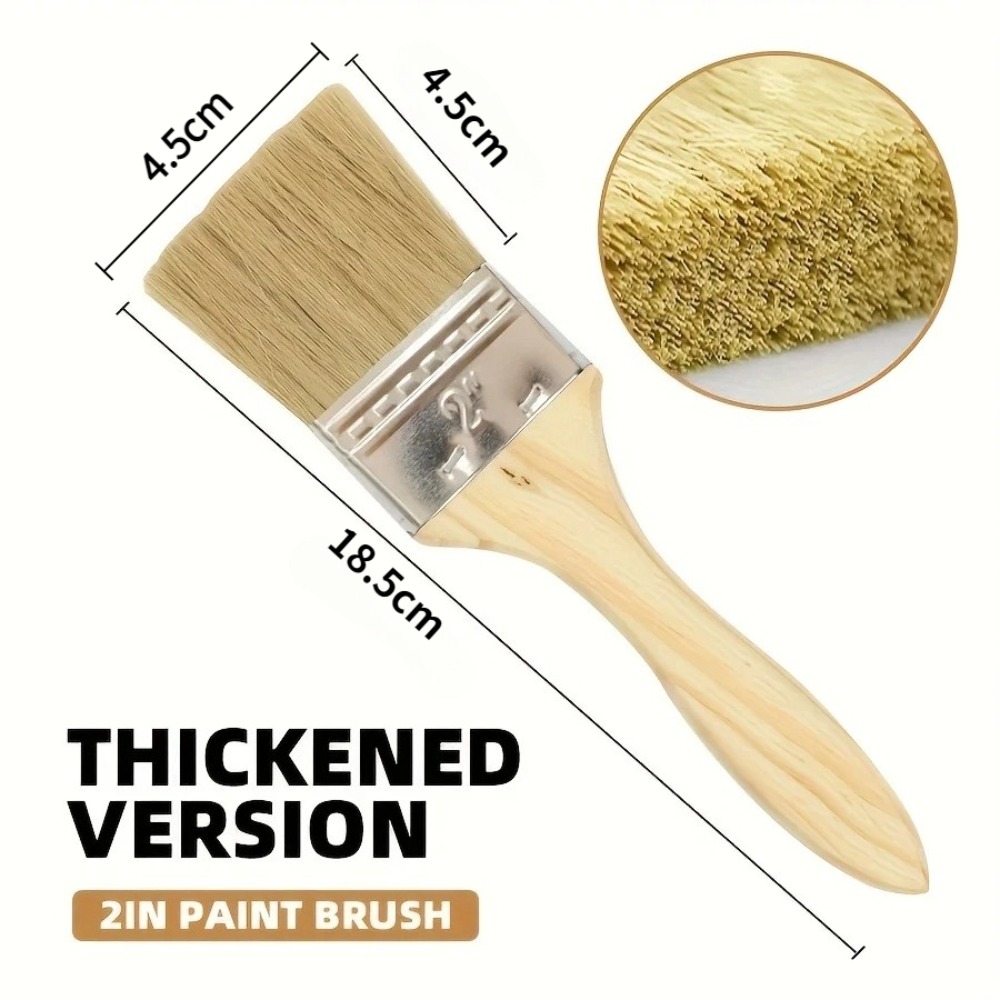人間工学に基づいたひょうたん型ハンドル付き木製ペイントブラシ - Wood Stain Brush のレビューと価格