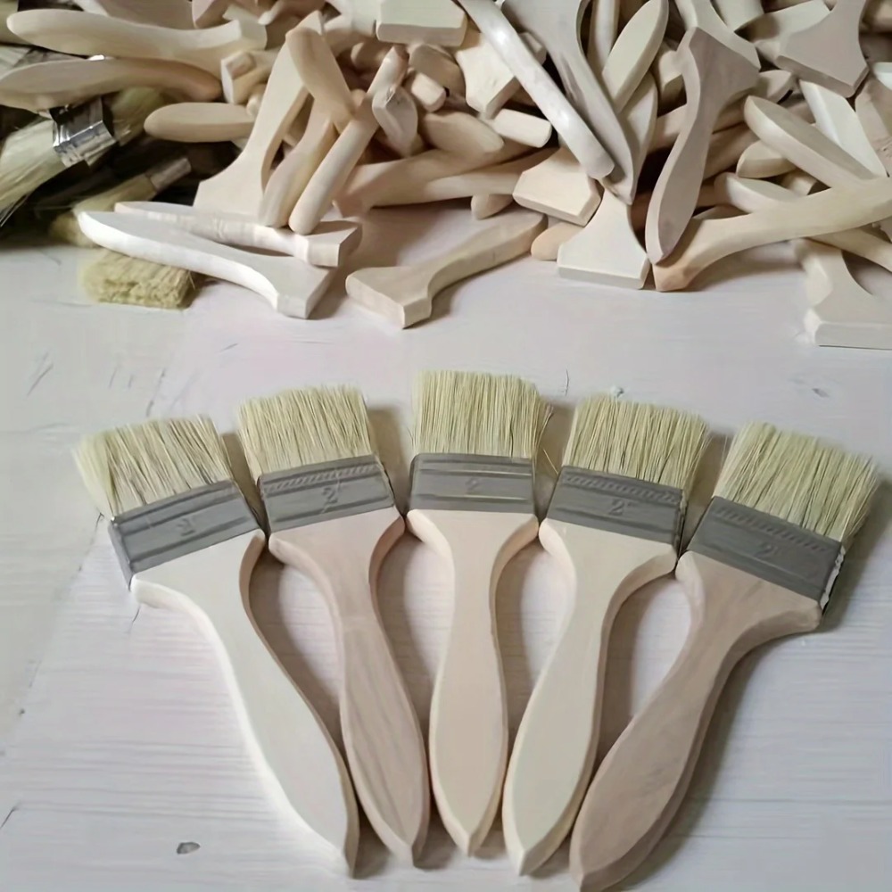 人間工学に基づいたひょうたん型ハンドル付き木製ペイントブラシ - Wood Stain Brush のレビューと価格