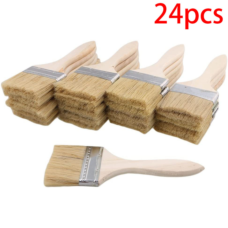 24本ペイントブラシ 70mmチップペイントとワニスブラシ  - Wood Stain Brush のレビューと価格