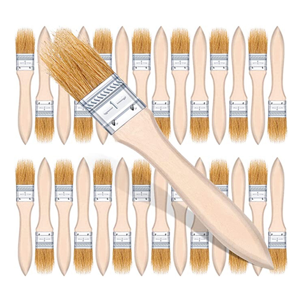 ABUH-100本入り 1インチ チップペイントブラシ バル - Wood Stain Brush のレビューと価格