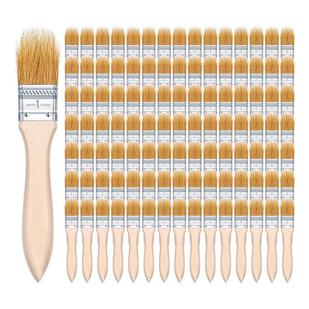 ABUH-100本入り 1インチ チップペイントブラシ バル - Wood Stain Brush のレビューと価格