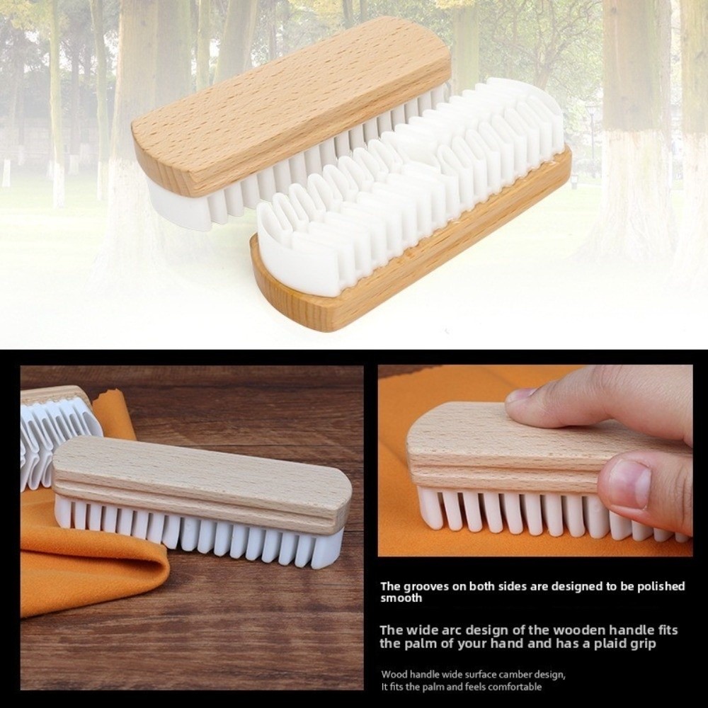 新しいゴム製スエード靴ブラシ木製汚れ除去クリーニングスクラバ - Wood Stain Brush のレビューと価格