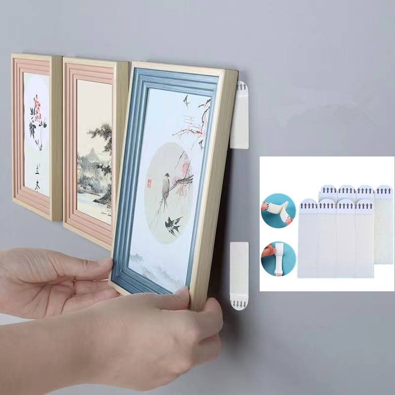 穴あけ不要のフレームテープストリップ、各種取り付け用自己粘着 - Picture Hanging Strip のレビューと価格