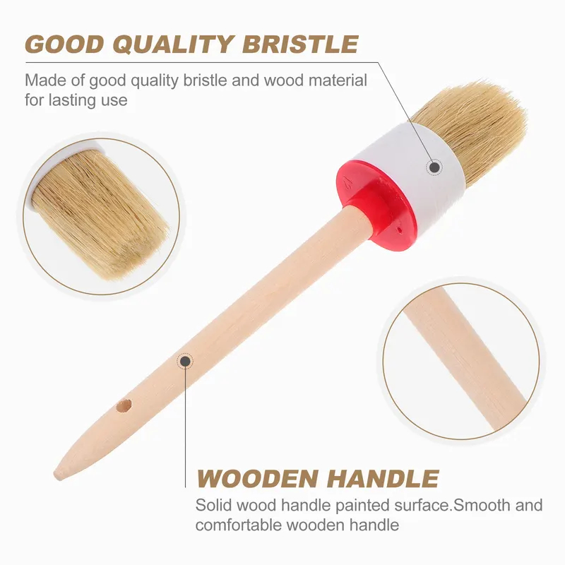 6本入りプレミアムブリッスルペイントブラシ、滑らかな木製ハン - Wood Stain Brush のレビューと価格