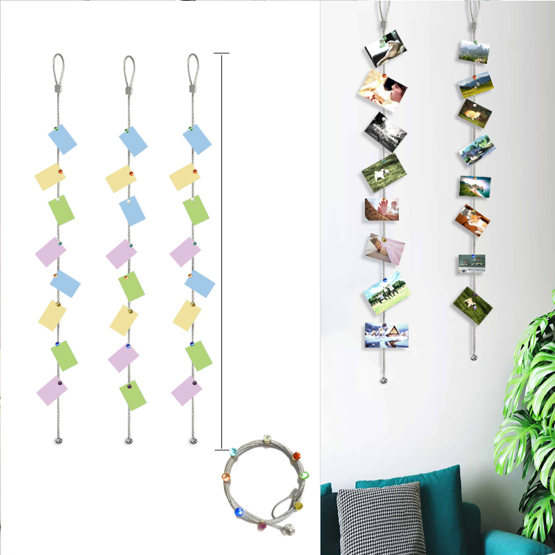 写真ホルダー,ロープディスプレイ,家族の写真の吊り下げ,壁の - Picture Hanging Strip のレビューと価格