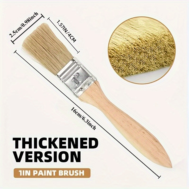 25本入り 1インチペイントブラシセット 木製ハンドル付き毛 - Wood Stain Brush のレビューと価格