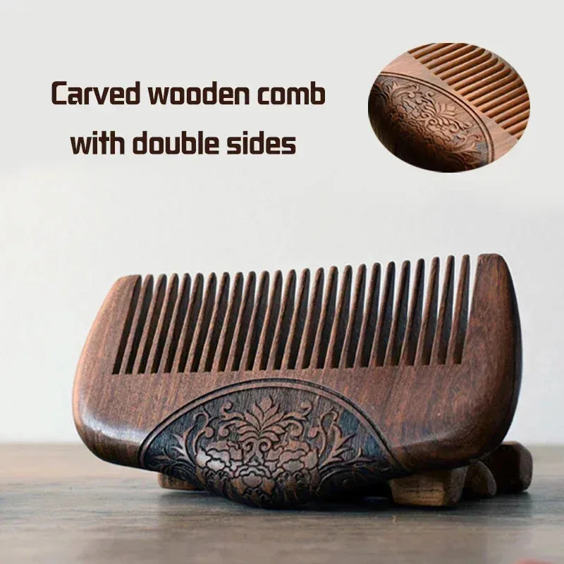 黒檀製携帯用ポケットコーム、極細細歯、静電気防止、髪と髭のス - Wood Stain Brush のレビューと価格