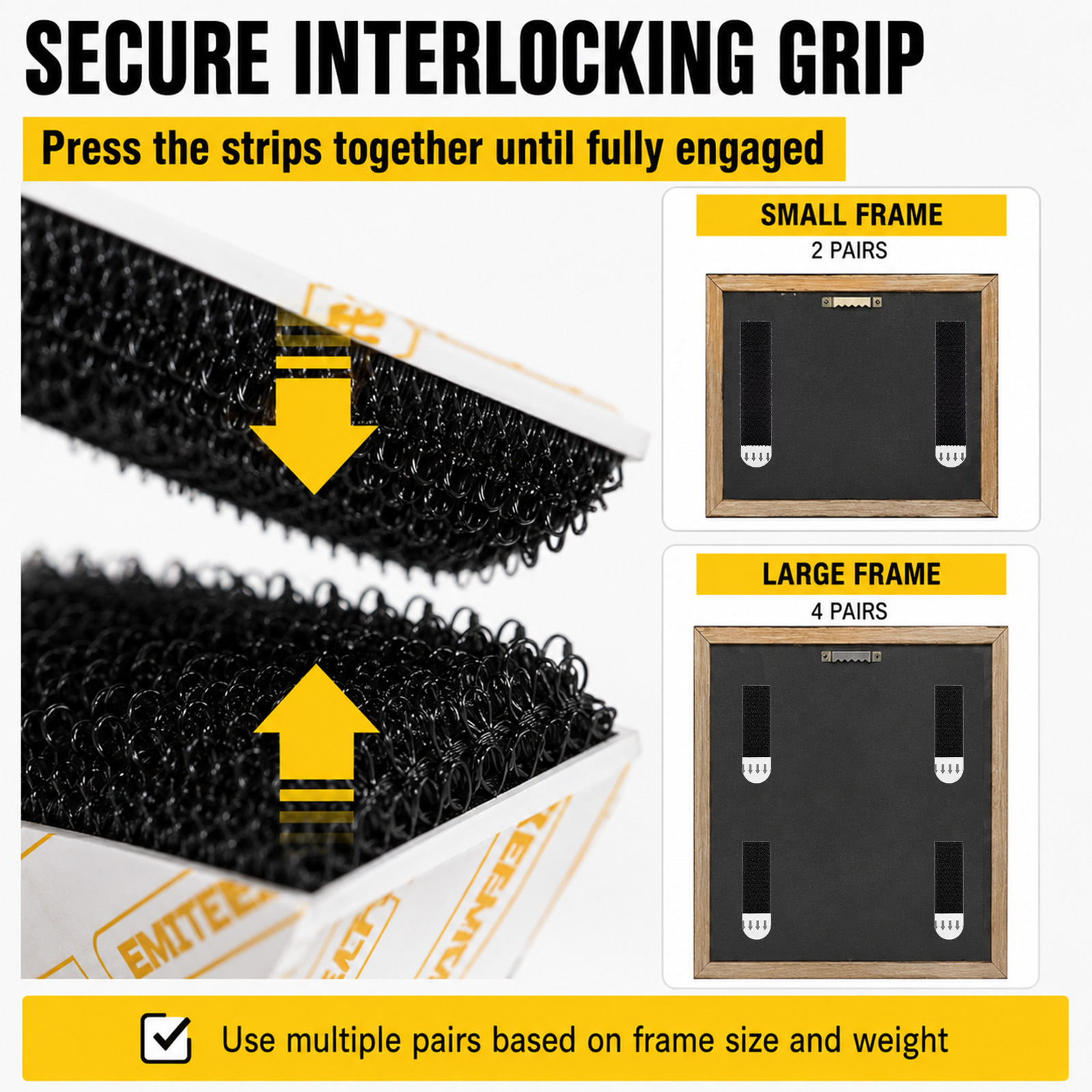 損傷のない写真掛け用ストリップ、頑丈なインターロッキングフッ - Picture Hanging Strip のレビューと価格