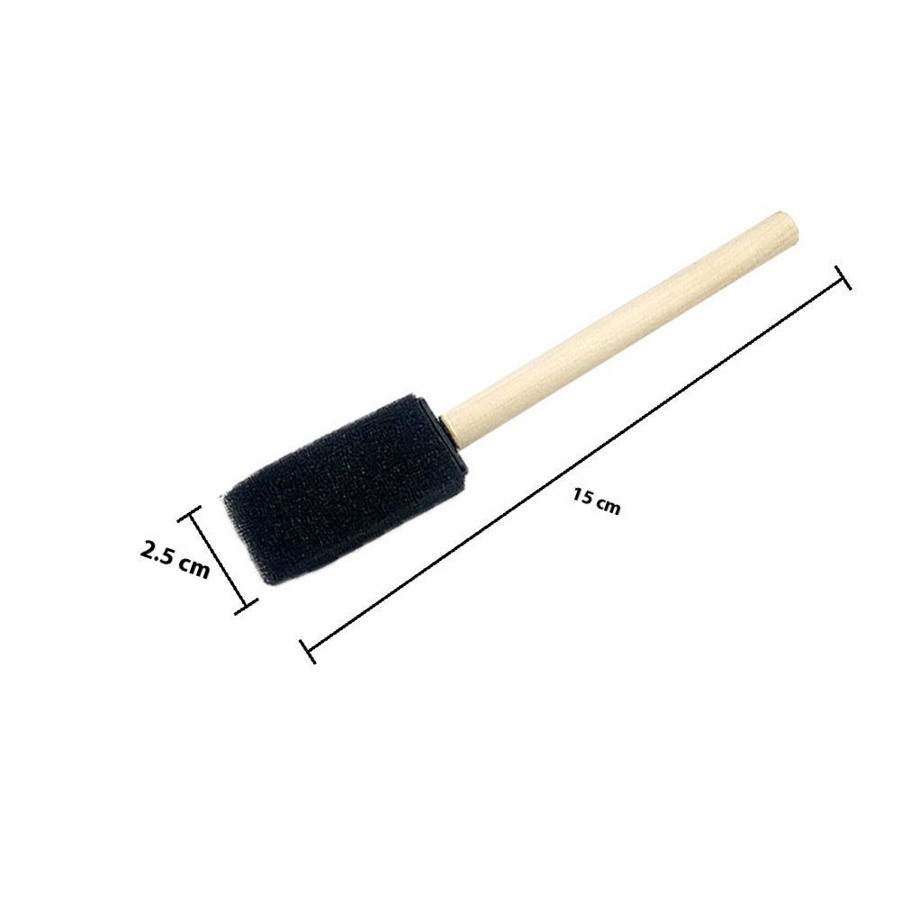 木製ハンドル付きスポンジブラシ10個セット 5x1インチ 3 - Wood Stain Brush のレビューと価格