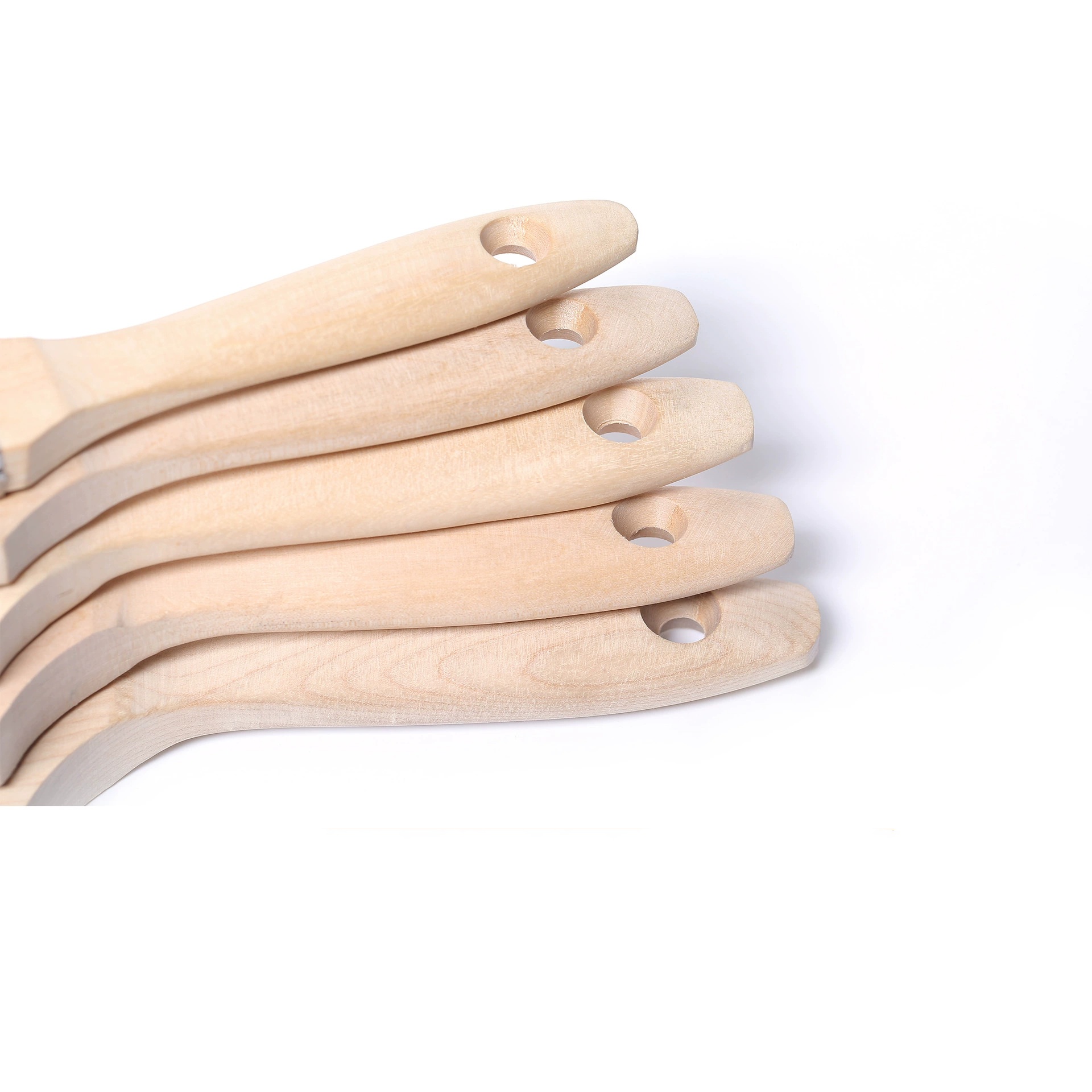 5本セットの二重厚塗料ブラシセット、木製ハンドルの塗料ブラシ - Wood Stain Brush のレビューと価格